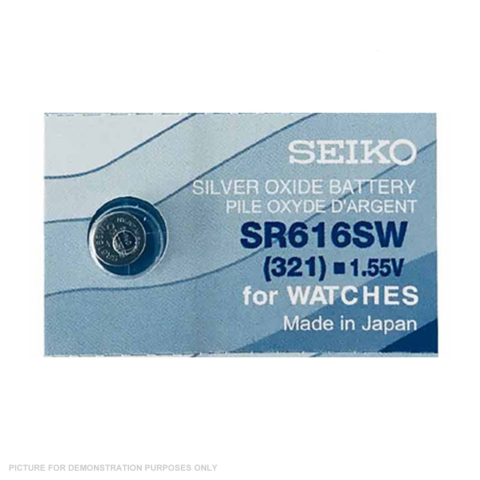 SEIKO SR616SW (321) Silver Oxide Watch Battery 1.55v (1 ONLY)